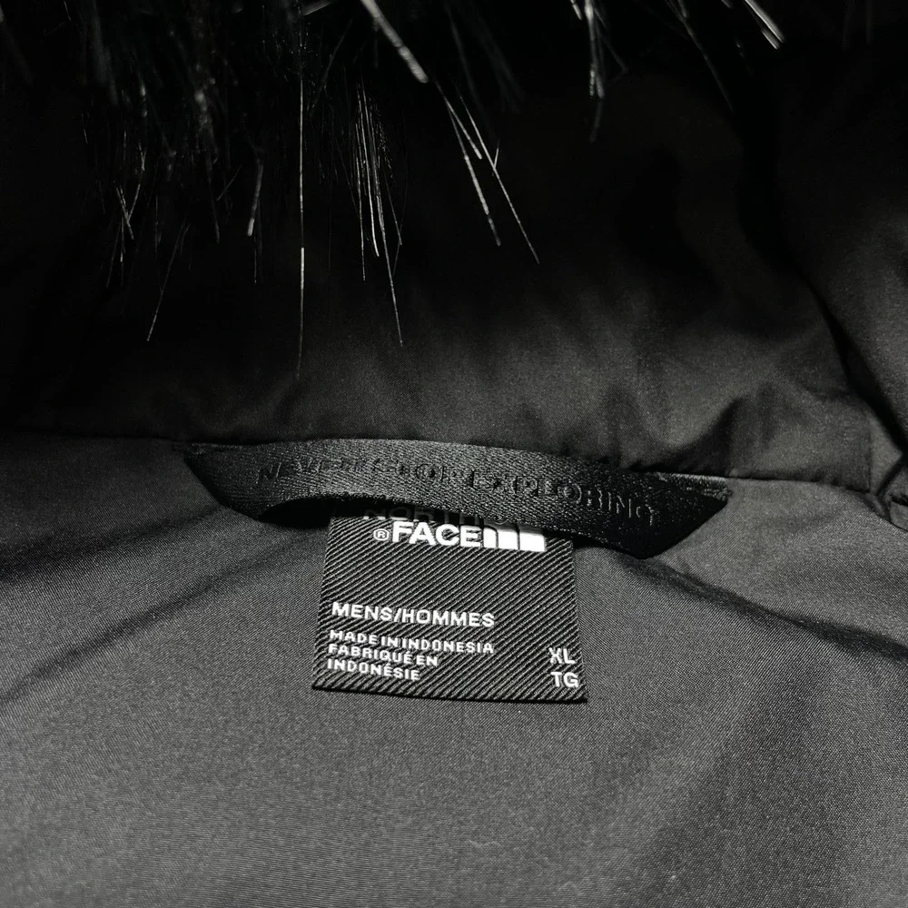 The North Face Bedford Down Parka Coat Mens XL Black Faux Fur Hooded DryVent NEW